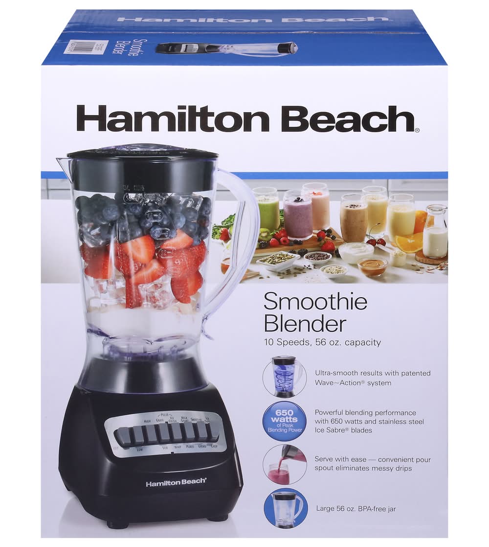 Hamilton Beach Smoothie Blender, Black