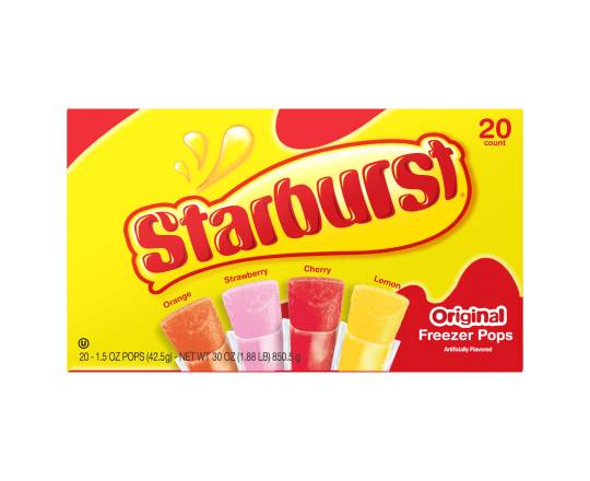 Starburst Freezer Pops, Assorted (1.5 oz, 20 ct)