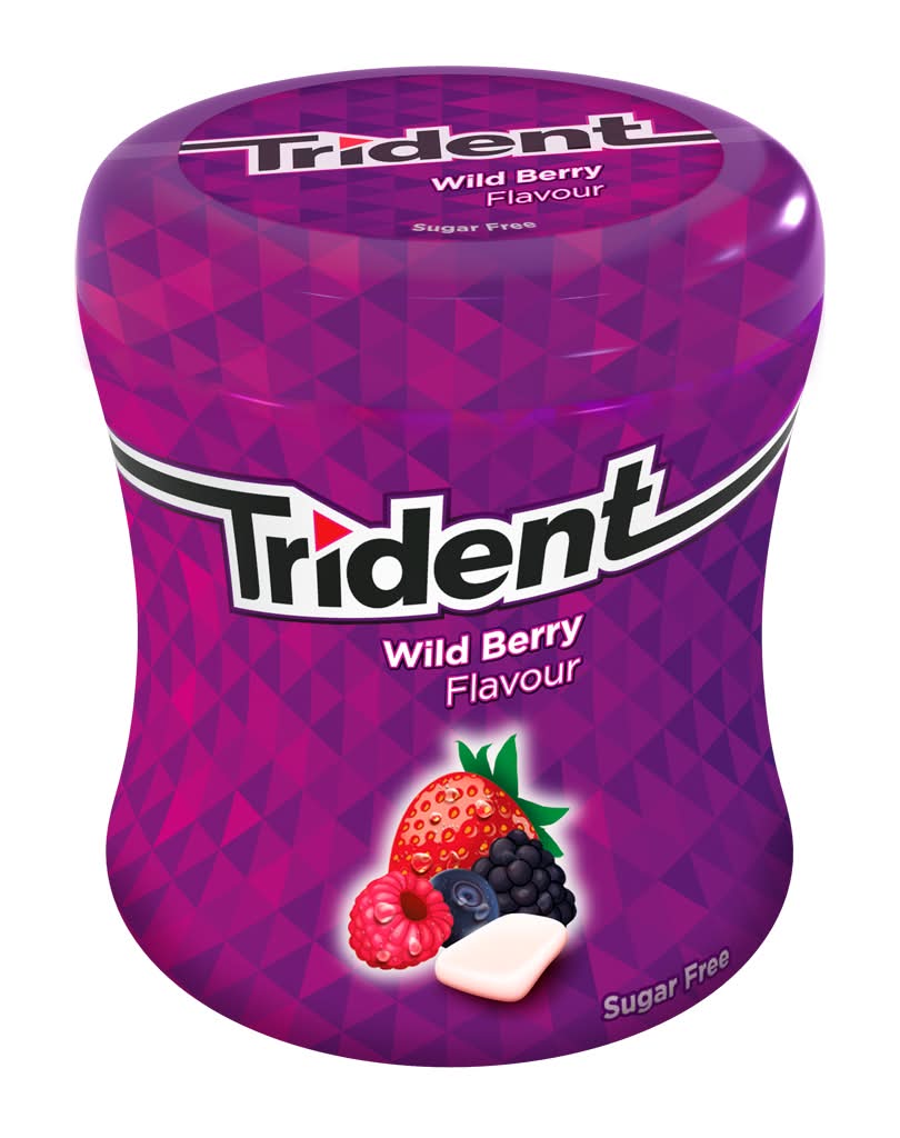 Trident - Pastilha Elástica Bottle Frutos Vermelhos, 82 g