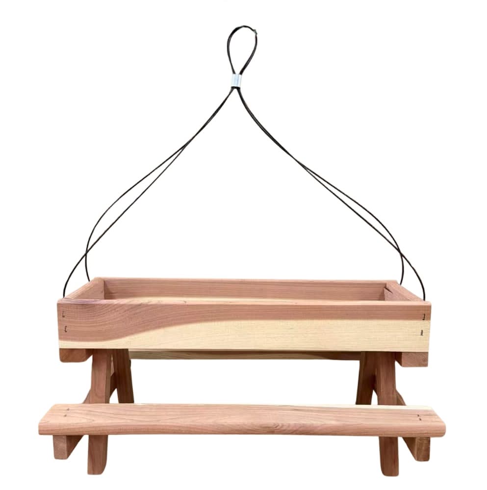 HomeGrown Wood Hanging Seed/Suet Bird feeder - 1-lb