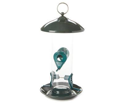 Green 4-Station Bird Feeder