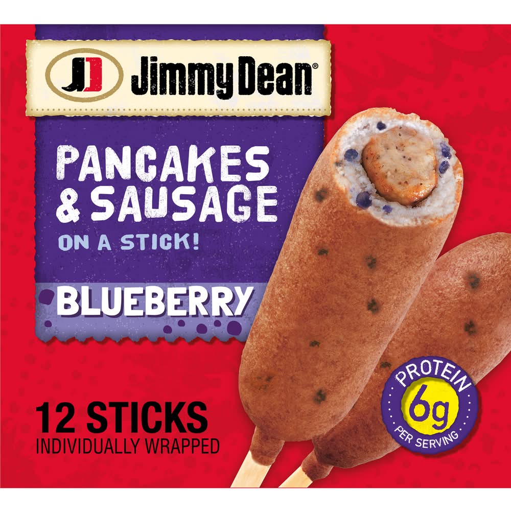 Jimmy Dean Pancakes & Sausage on a Stick, Blueberry (30 oz, 12 ct)
