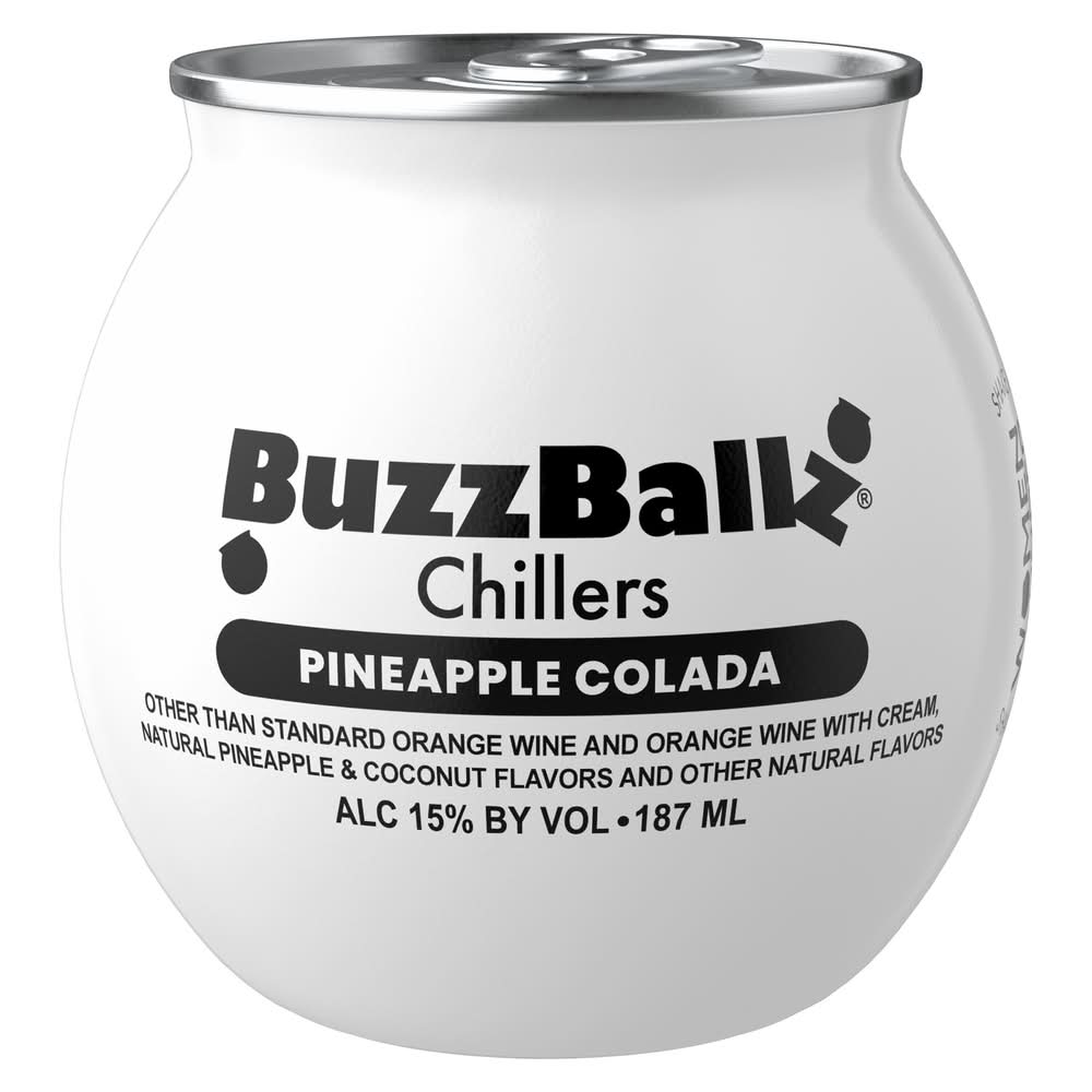 BuzzBallz Chillers Cocktail, Pineapple Colada (187 ml)