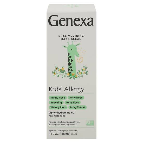 Genexa Kids' Allergy Diphenhydramine Liquid (agave)