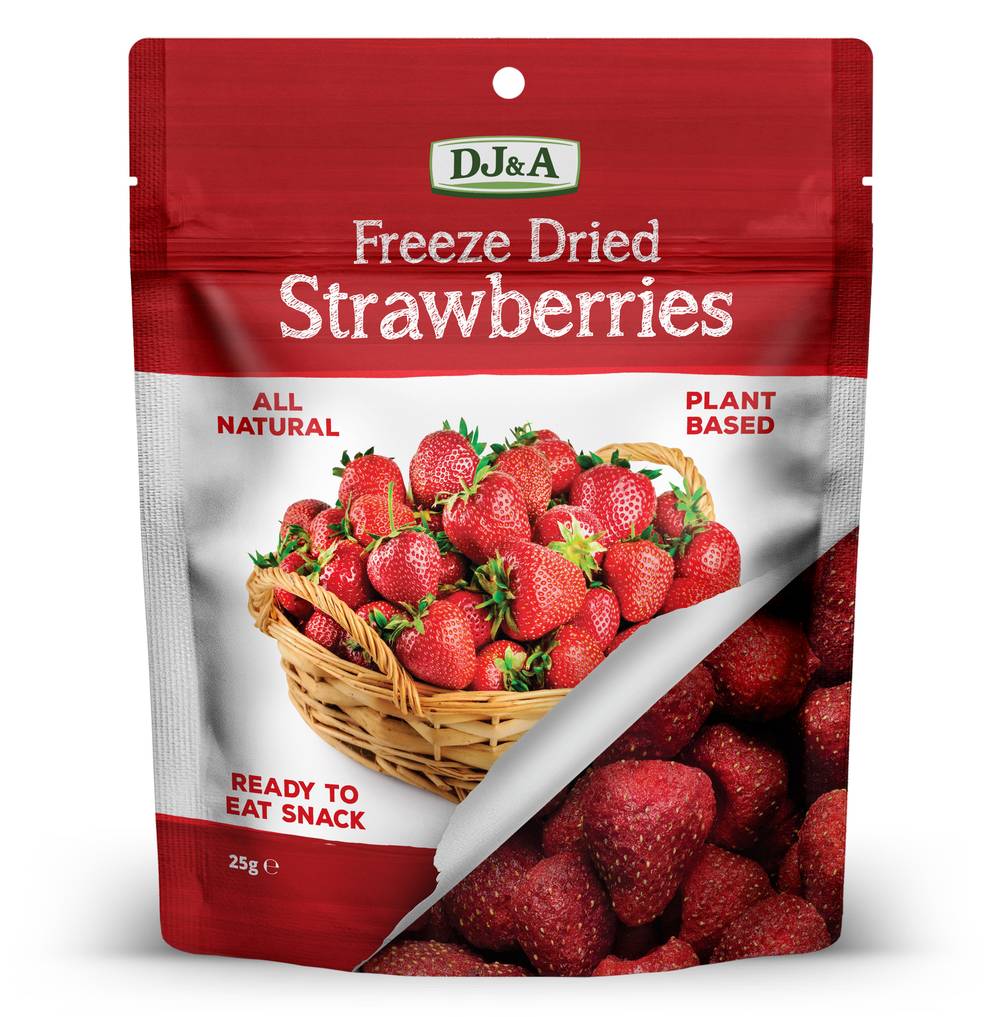 DJ&A Fruity Crisps, Strawberry (25g)