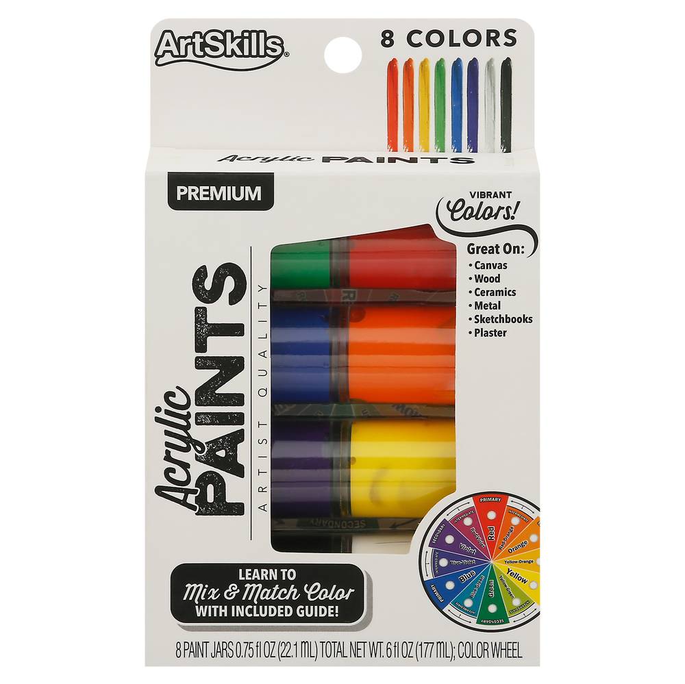 Artskills Premium Acrylic Paint Jars (6 fl oz)