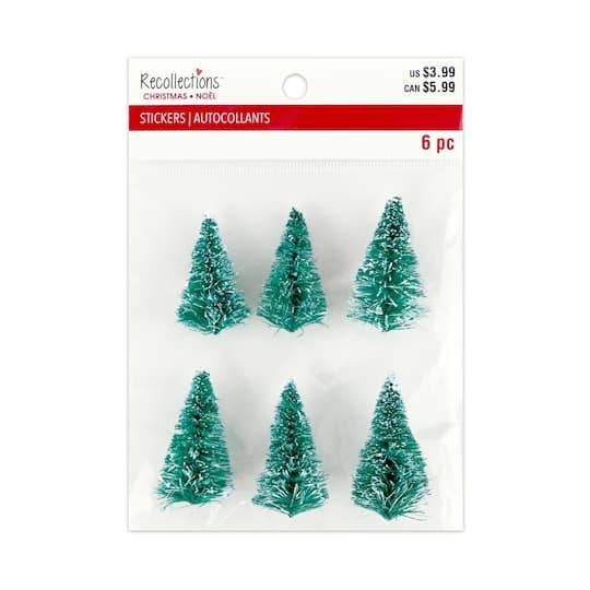 Recollections Christmas Tree Dimensional Stickers, 3.94 in x 4.33 in (6 ct)