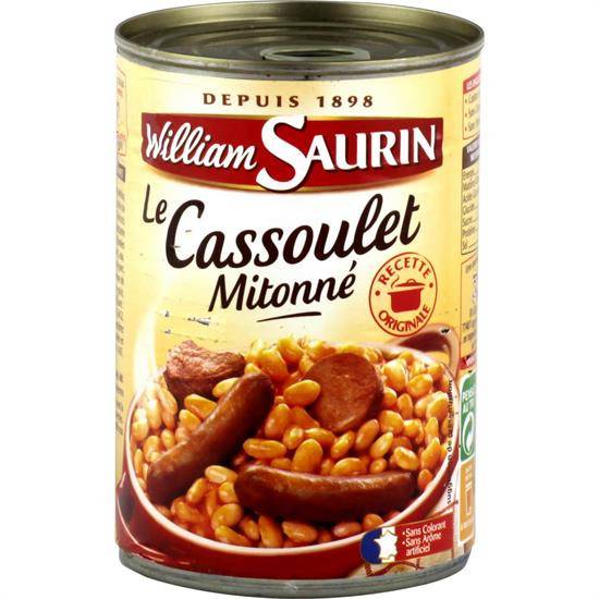 Plat cuisiné cassoulet mitonné WILLIAM SAURIN - la boite de 420 g