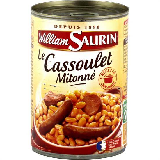 Plat cuisiné cassoulet mitonné WILLIAM SAURIN - la boite de 420 g