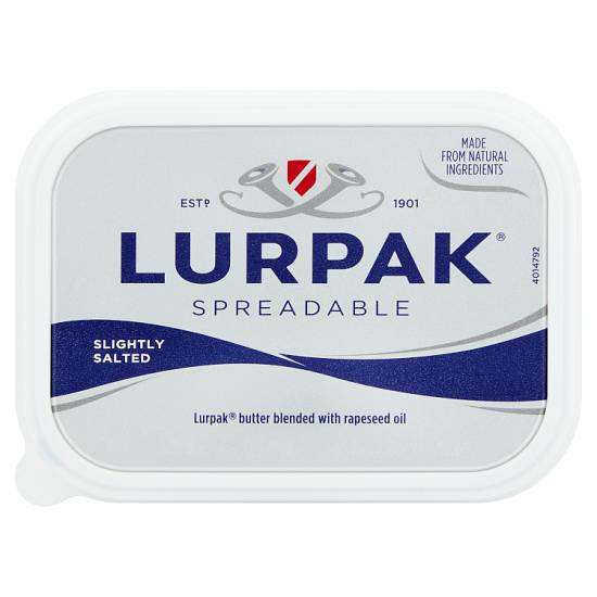 Lurpak Slightly Salted Spreadable Butter (250g)