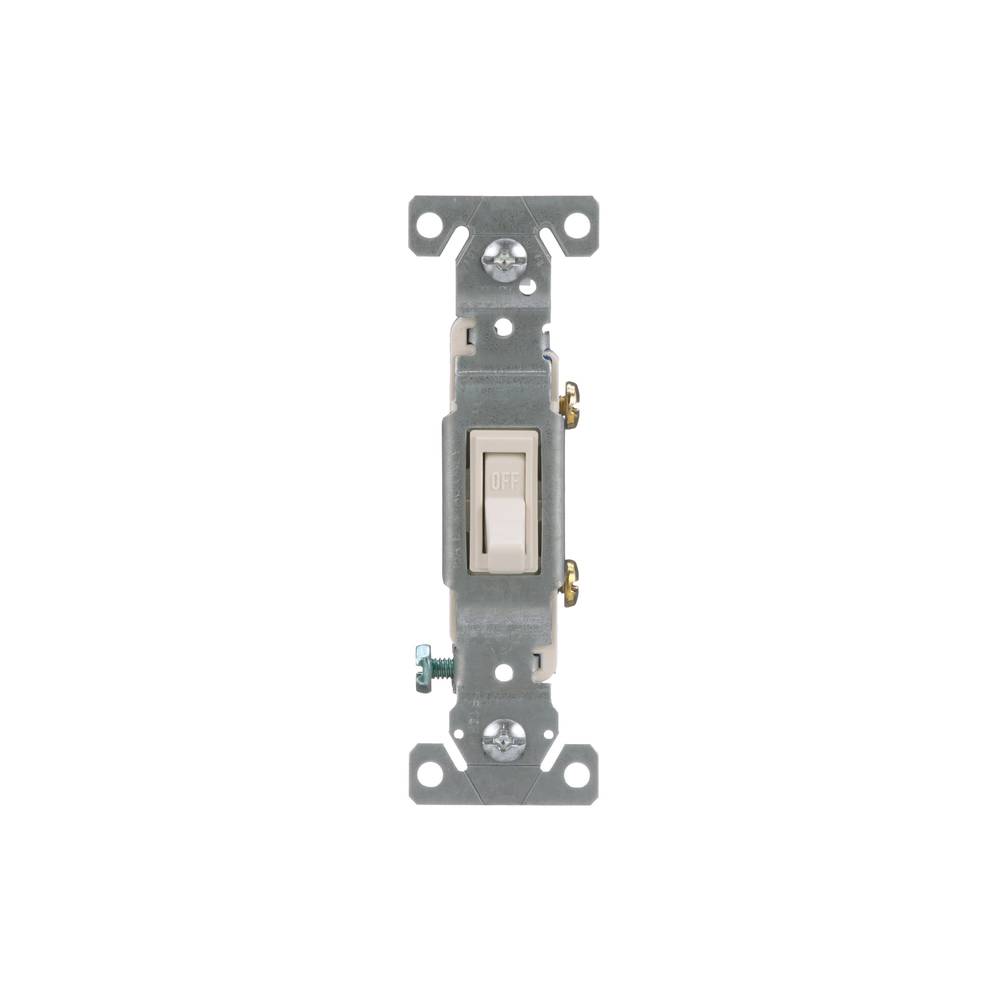 Eaton 15-amp Single-pole Toggle Light Switch, Light Almond (10-Pack) | 1301-7LA-10-LW