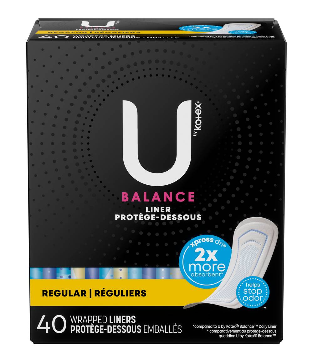 U by Kotex Lightdays Plus Regular Liners (0.58 lbs, 40 ct)