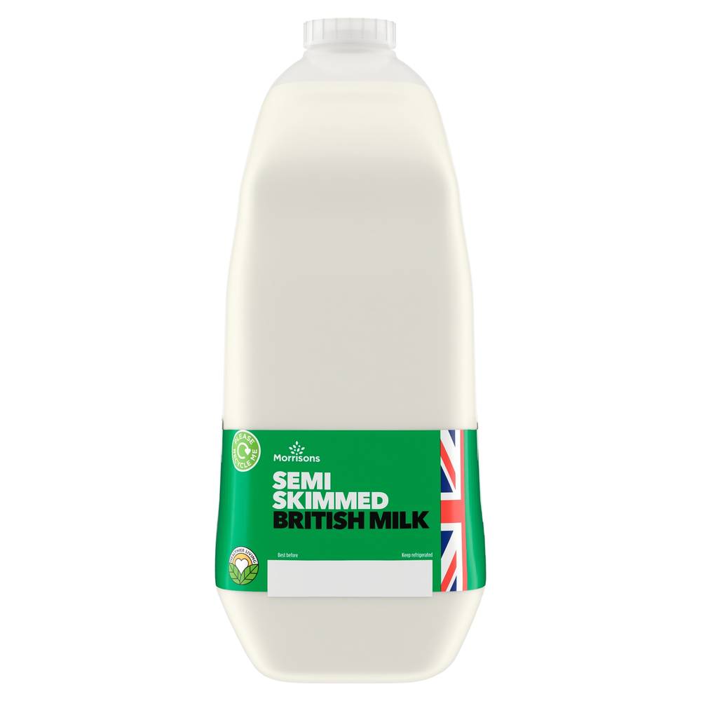 Morrisons Semi Skimmed British Milk (3.4L)