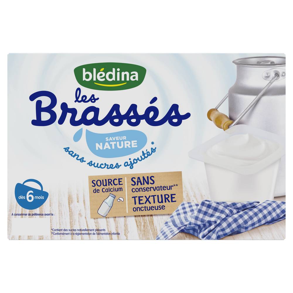 Blédina - Les brasses saveur nature sans sucres ajoutés dès 6 mois (570g)