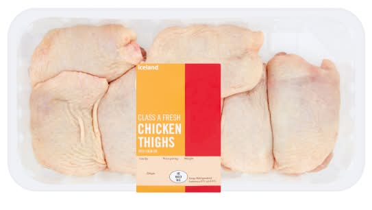Iceland Class a Fresh British Chicken Thighs With Skin (1150g)