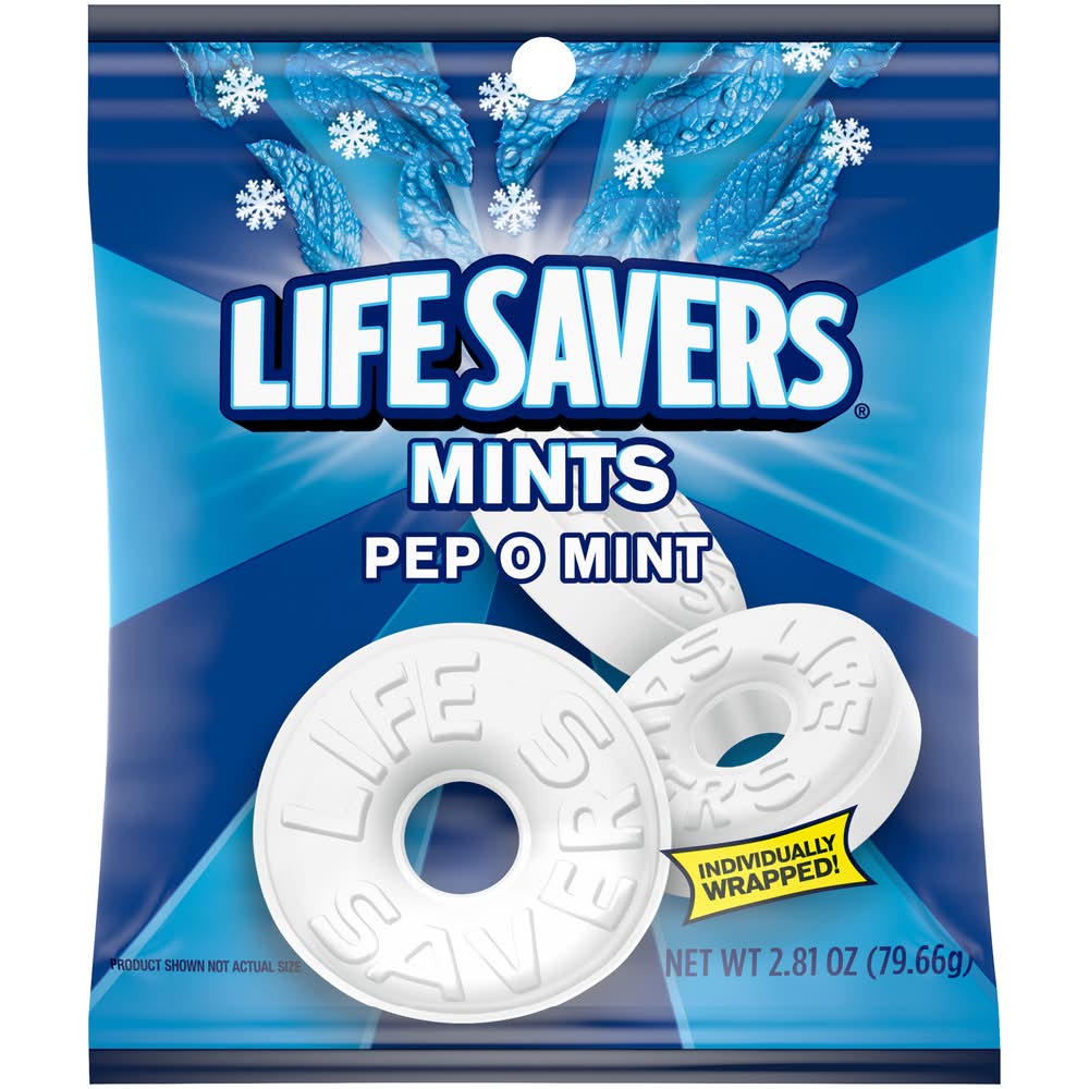 Life Savers Peppermint Breath Mints Hard Candy Bag (2.81 oz)