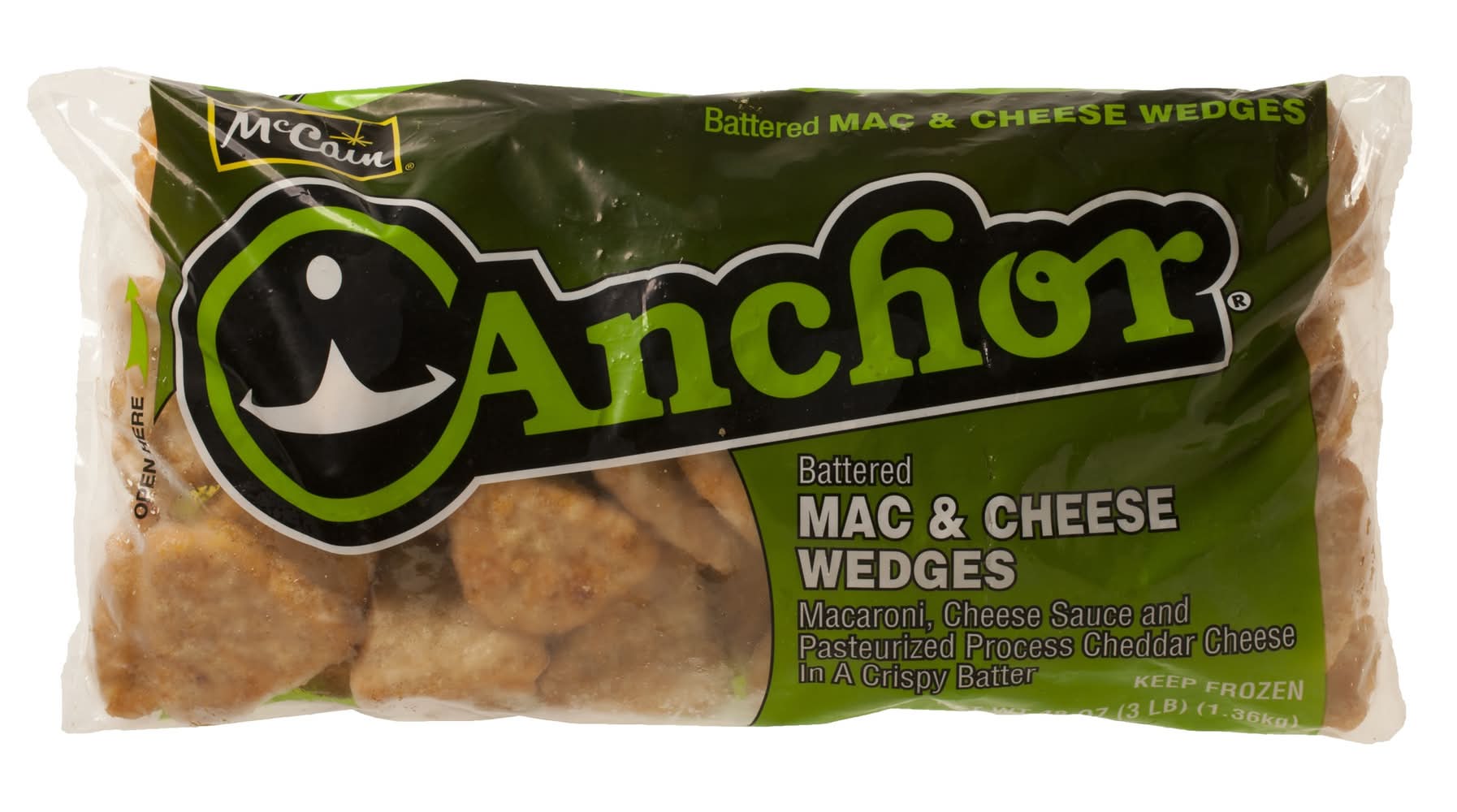 McCain Anchor Battered Mac & Cheese Wedges Snack (48 oz)