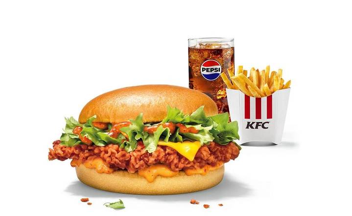 Fire Zinger meal L