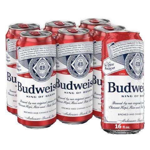 Budweiser Lager Beer (6 x 16 fl oz)