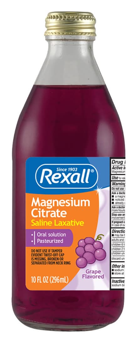 Rexall Magnesium Citrate Saline Laxative Grape Flavored 10 Fl Oz
