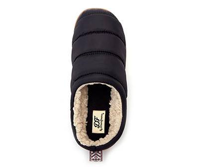 Women's L Black Puffer Clog Slipper