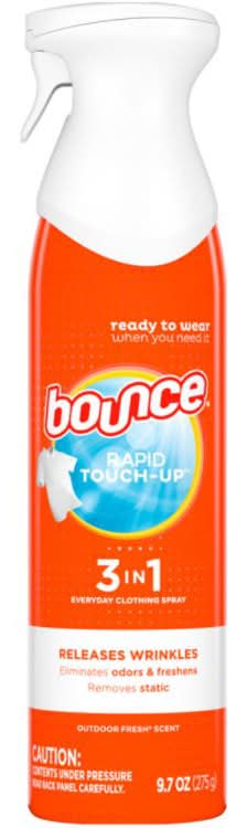 Bounce Rapid Touch Up Wrinkle Releaser 3 in 1 Clothing Spray (9.7 oz)
