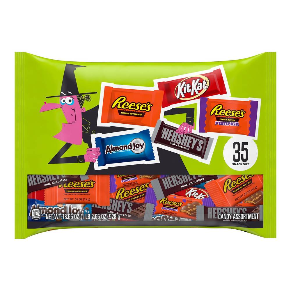 Hershey, Assorted Chocolate Snack Size, Candy Variety Bag, 35 Ct, 18.65 Oz