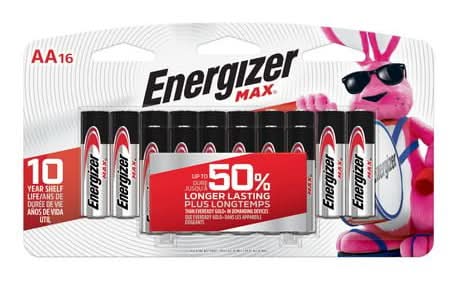 Energizer · MAX AA batteries (16 units)