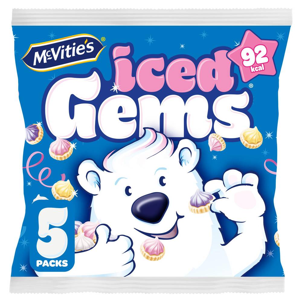 McVitie's Iced Gems Multipack Biscuits 5x23g