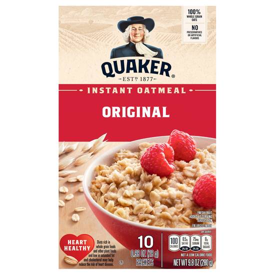 Quaker original instant oatmeal,10 pcs