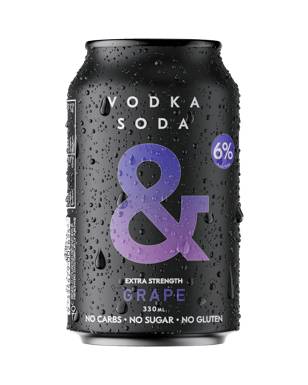 Vodka Soda & Black Grape 6pct Can 4x330mL