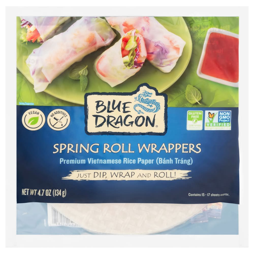 Blue Dragon Spring Roll Wrappers (4.7 oz)