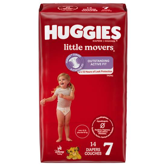 Huggies Little Movers Disney Baby Diapers Size 7 (14 ct)