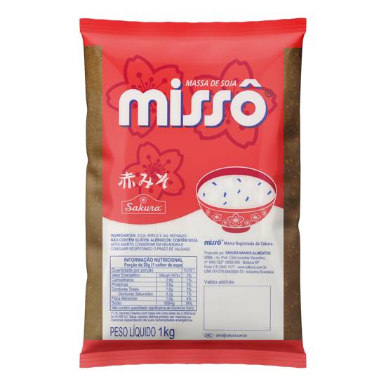 Sakura massa de soja com sal missô (1 kg)
