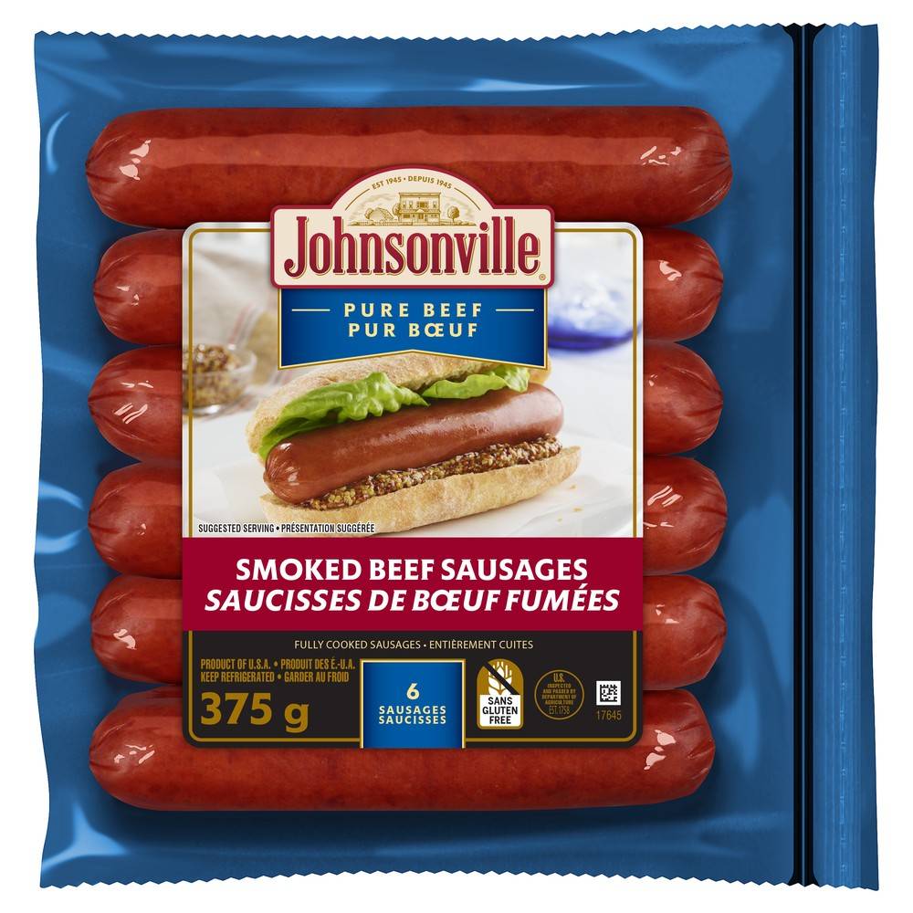 Johnsonville Original Recipe Smoked & Fully Cooked Beef Sausages (375 g)