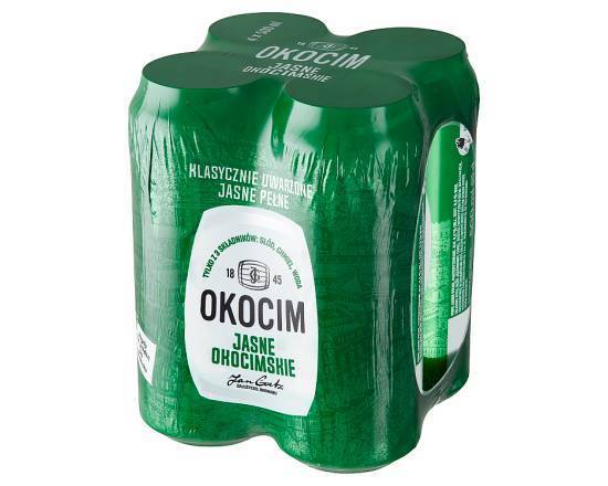 Okocim Jasne Pasteryzowane 4 szt./500 ml Piwo Puszka 7.1%