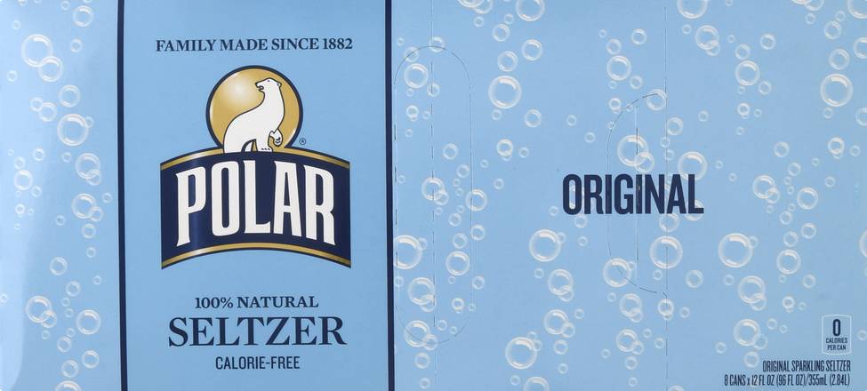 Polar 100% Natural Original Seltzer (8 pack, 12 fl oz)