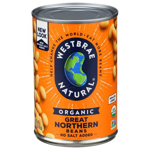 Westbrae Organic No Salt Added Great Northern Beans