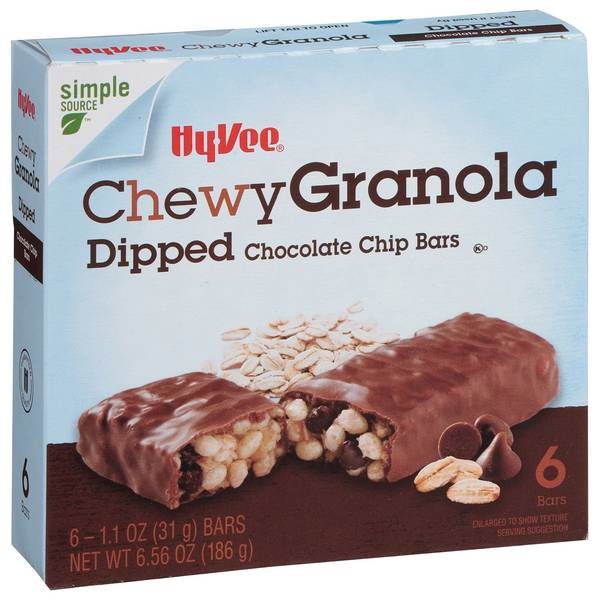 Hy-Vee Chewy Dipped Chocolate Chip Granola Bars 6Ct