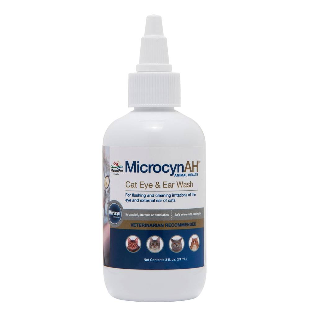 MicrocynAH® Cat Eye & Ear Wash (Size: 3 Fl Oz)