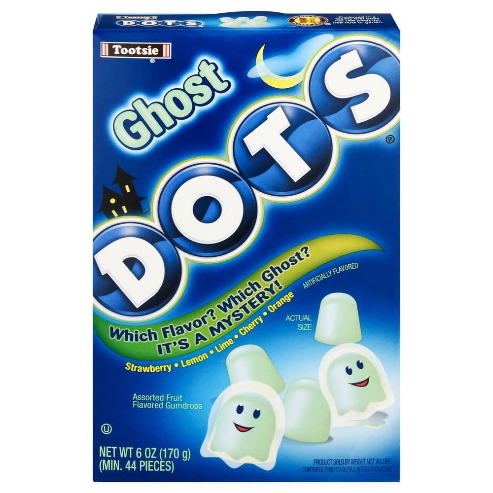 Tootsie Dots Ghost Assorted Fruit Flavored Gumdrops