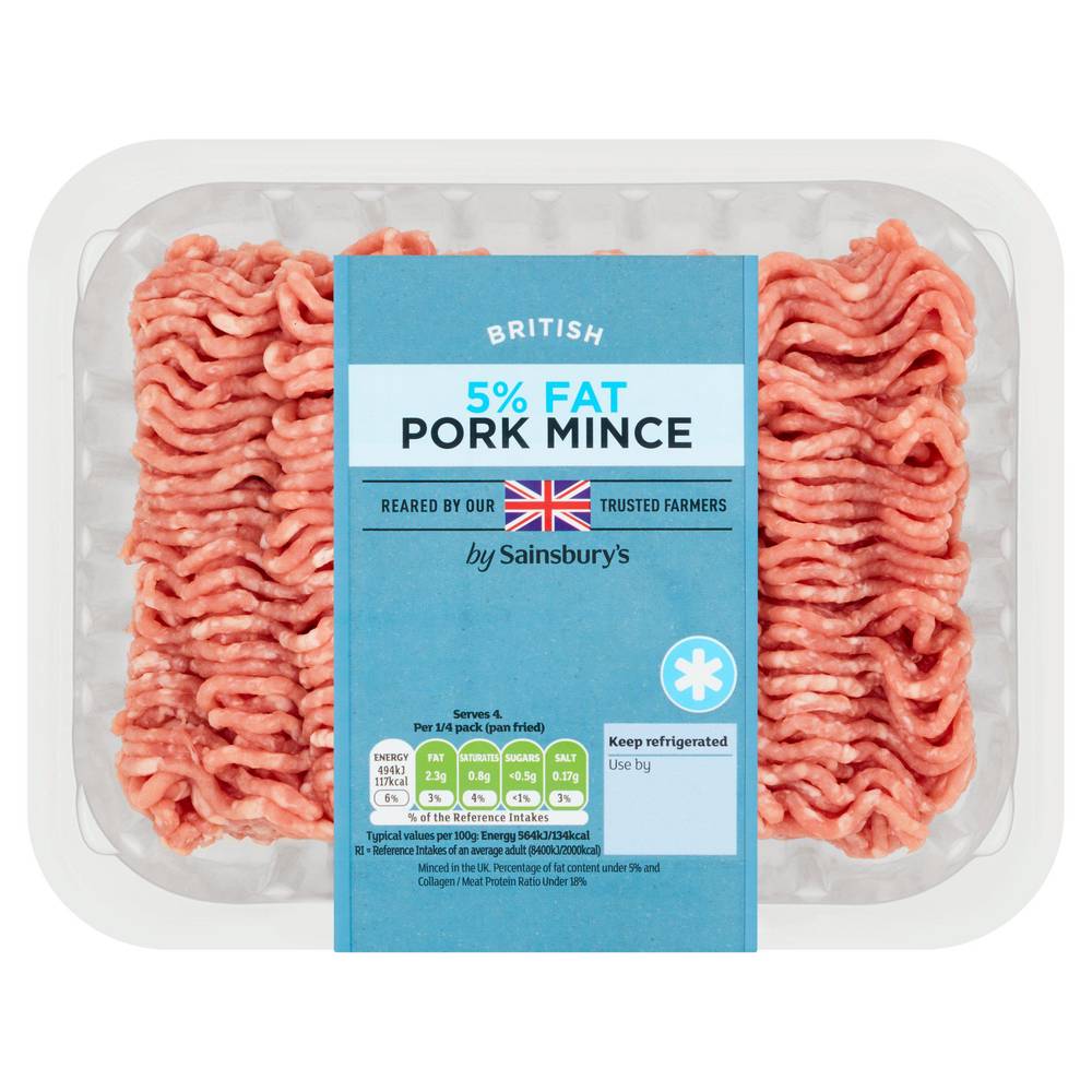 Sainsbury's British Pork Mince 5% Fat 500g