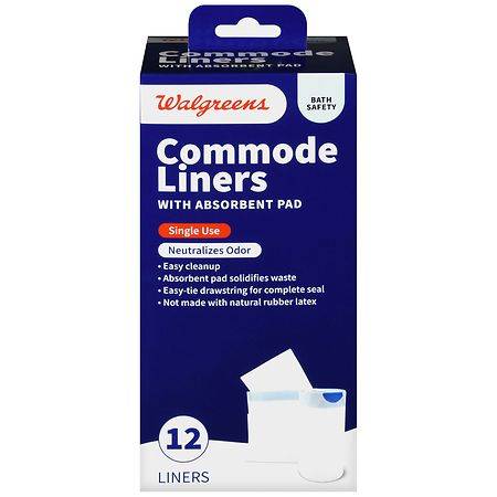 Walgreens Commode Liners With Absorbent Pad (12 ct)