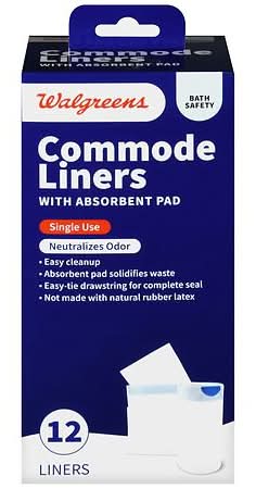 Walgreens Commode Liners With Absorbent Pad