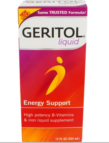 Geritol Energy Support B-Vitamin & Iron Liquid Supplement (12 fl oz)