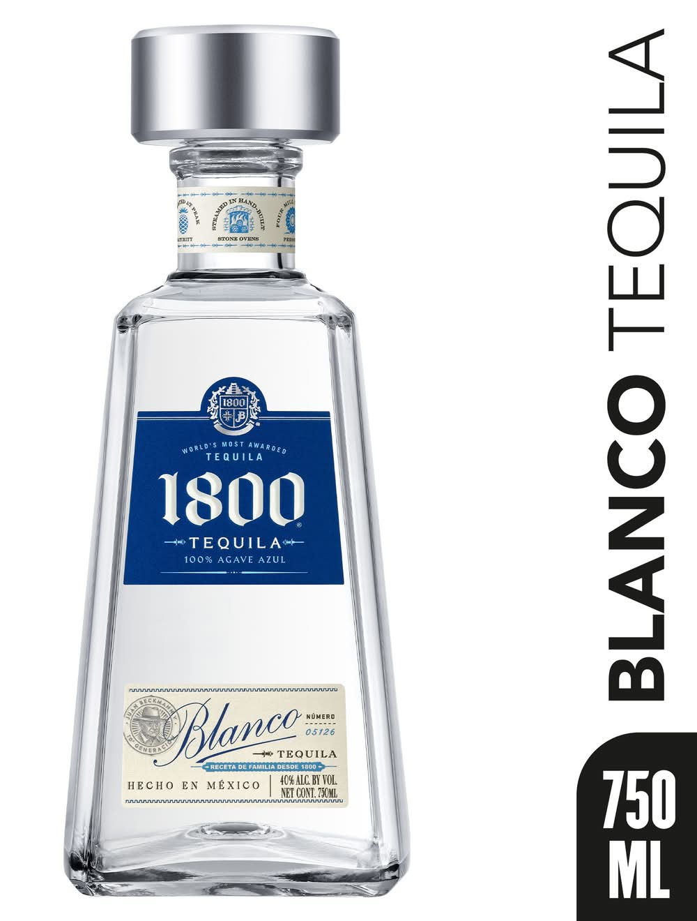 1800 100% Agave Azul Blanco Tequila (750 ml)