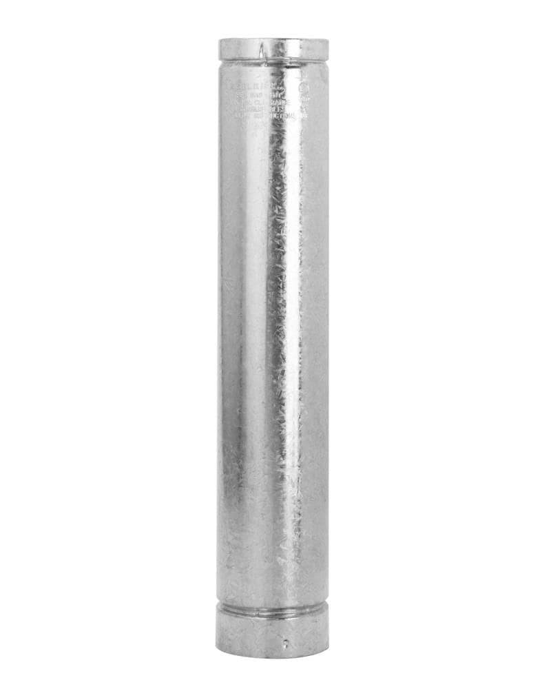 Selkirk 4-in x 3-ft Galvanized Steel Type B Gas Vent Pipe for Gas Water Heater, UL Listed, 150 PSI, NFPA Approved | 104036