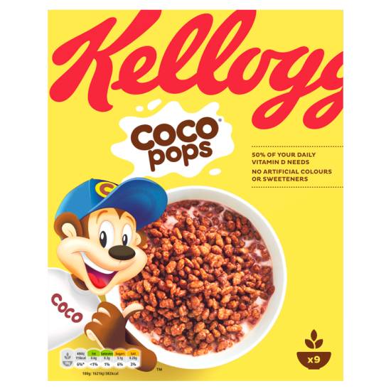 Kellogg's Coco Pops Cereal Chocolate Breakfast Cereal (295g)