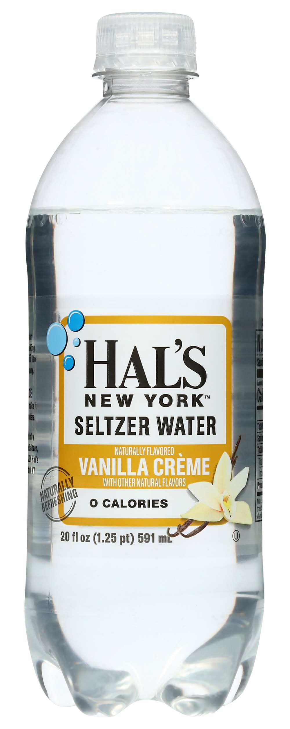 Hal's New York Vanilla Cream Seltzer Water (20 fl oz)