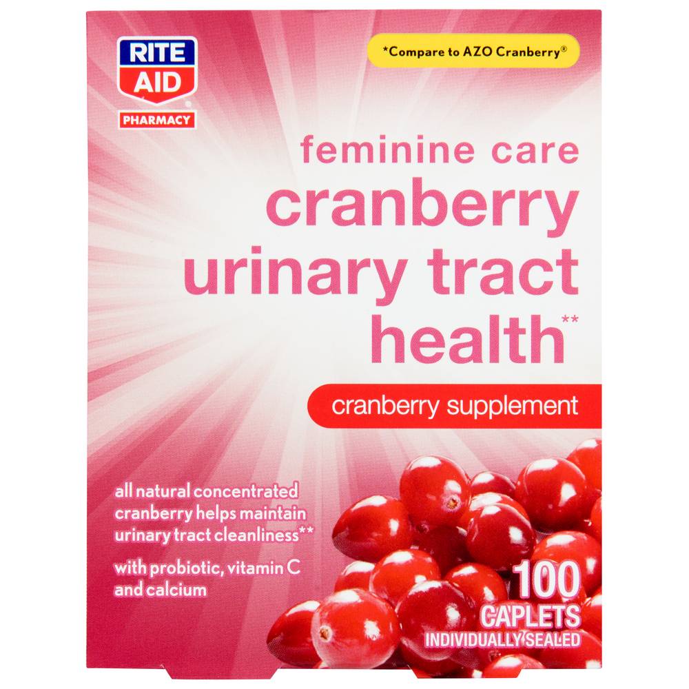 Rite Aid Cranberry Urinary Tract Health Caplets (100 ct)